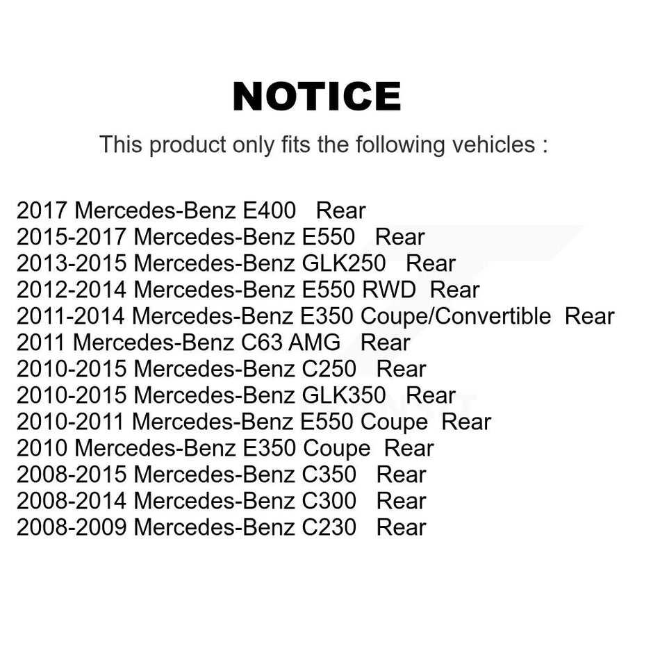 Rear Semi-Metallic Disc Brake Pads NWF-PRM1341 For Mercedes-Benz E350 C300 GLK350 C250 C350 E550 GLK250 E400 C63 AMG C230