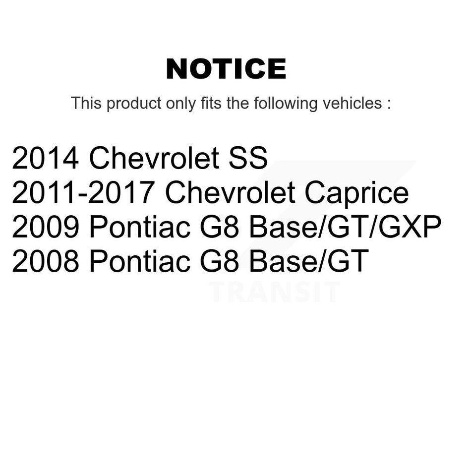 Rear Semi-Metallic Disc Brake Pads NWF-PRM1352 For Pontiac G8 Chevrolet SS Caprice