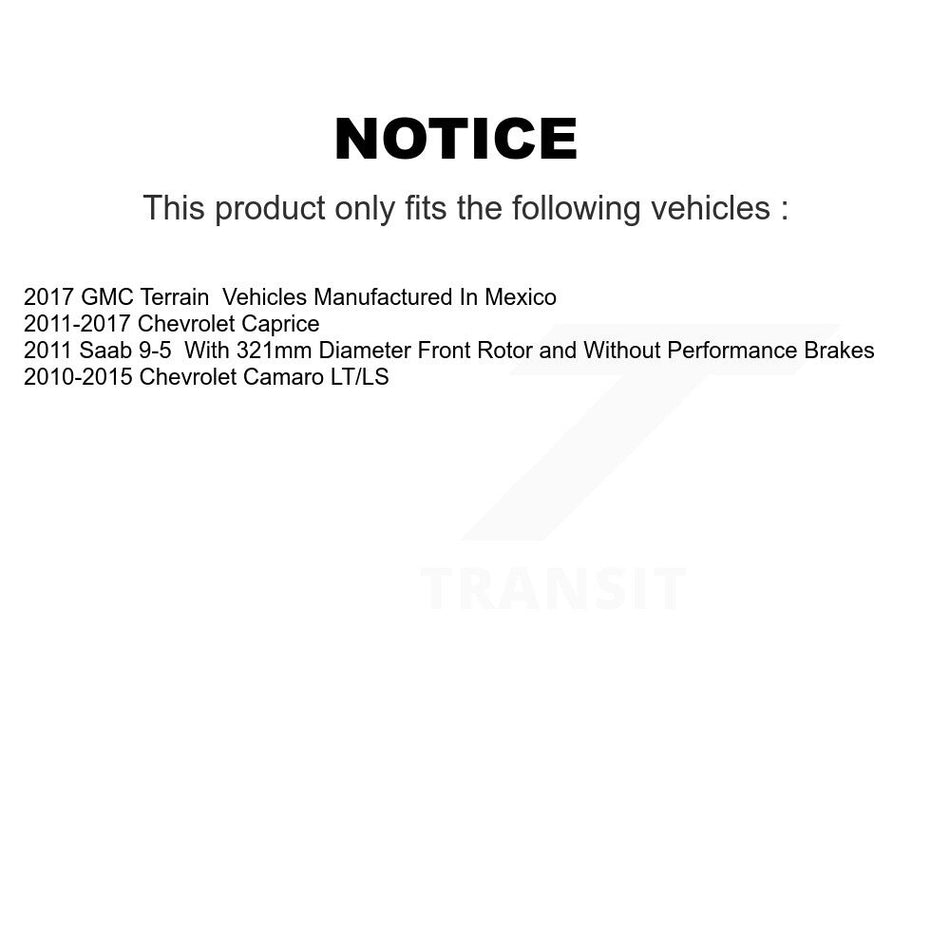 Front Semi-Metallic Disc Brake Pads NWF-PRM1404 For Chevrolet Camaro GMC Terrain Saab 9-5 Caprice