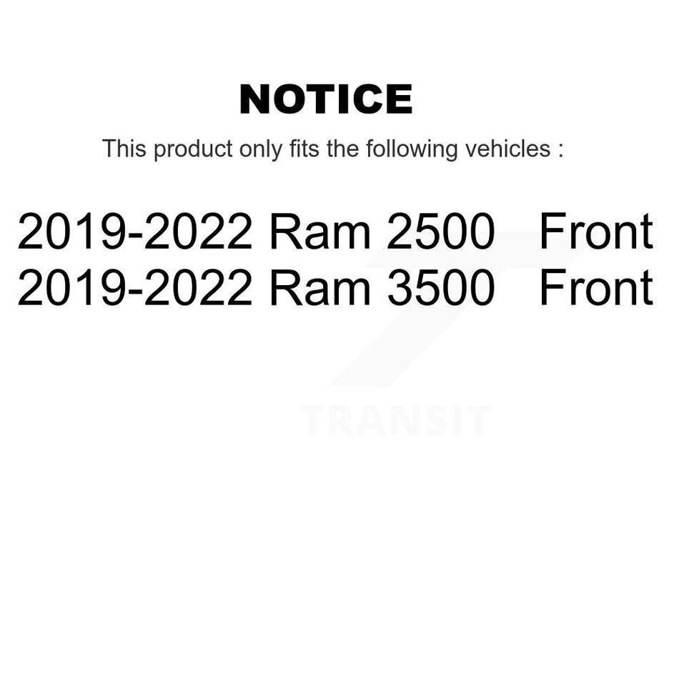 Front Semi-Metallic Disc Brake Pads NWF-PRM2223 For 2019-2022 Ram 2500 3500