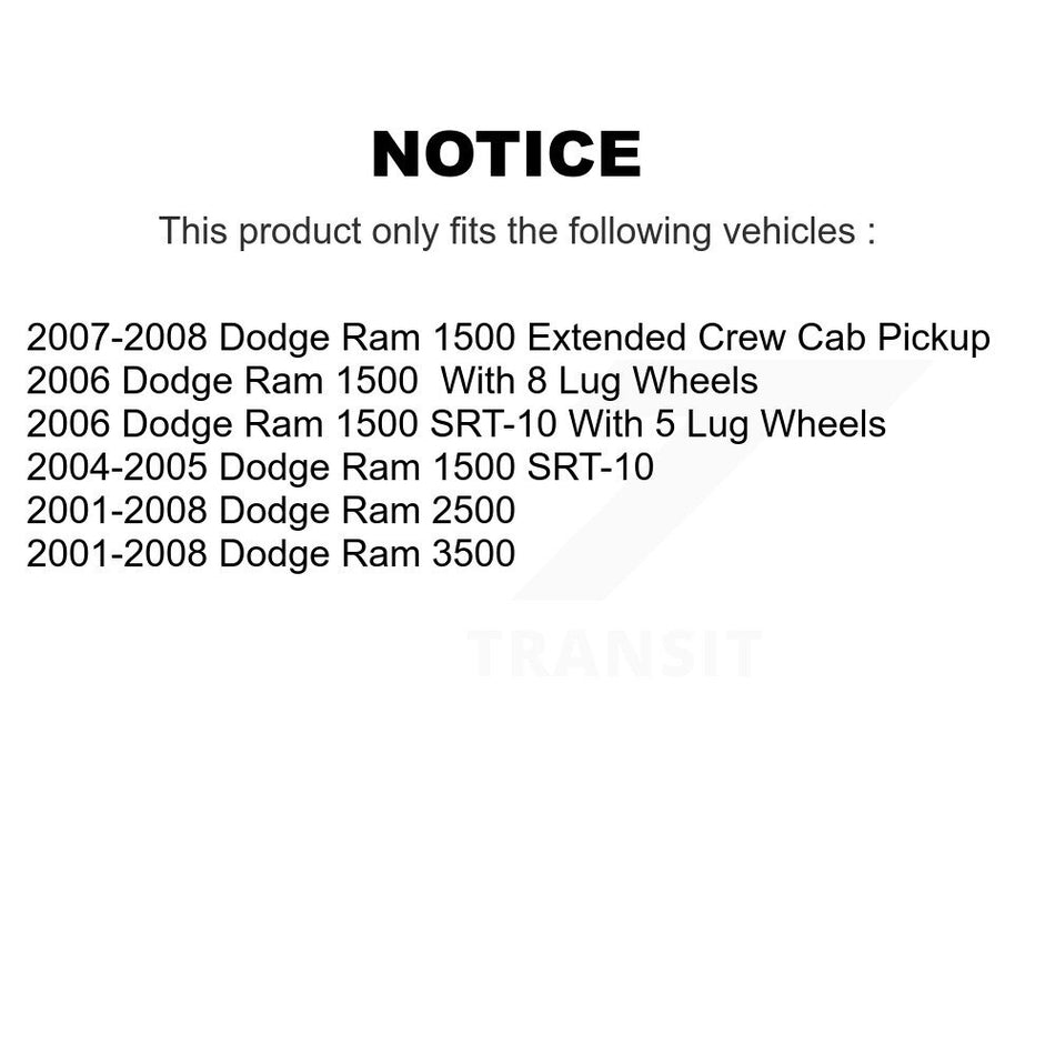 Rear Semi-Metallic Disc Brake Pads NWF-PRM702A For Dodge Ram 1500 2500 3500
