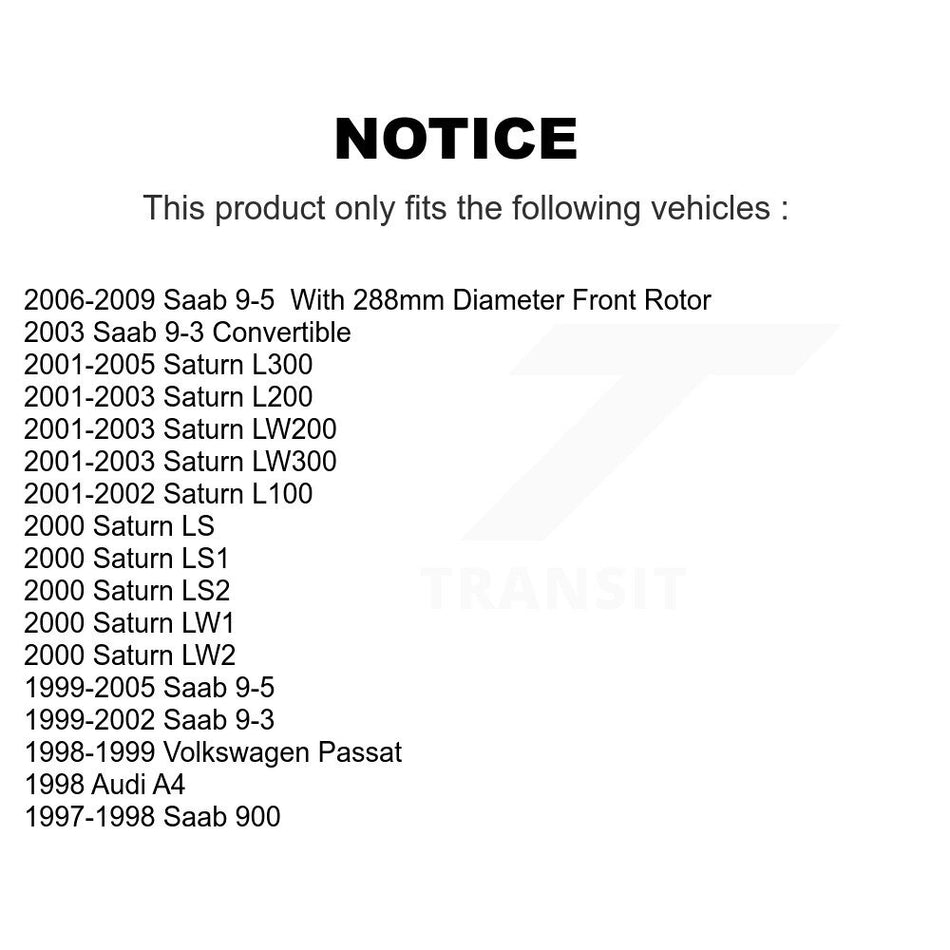 Front Semi-Metallic Disc Brake Pads NWF-PRM800 For Saab 9-5 Saturn 9-3 L200 Volkswagen Passat L300