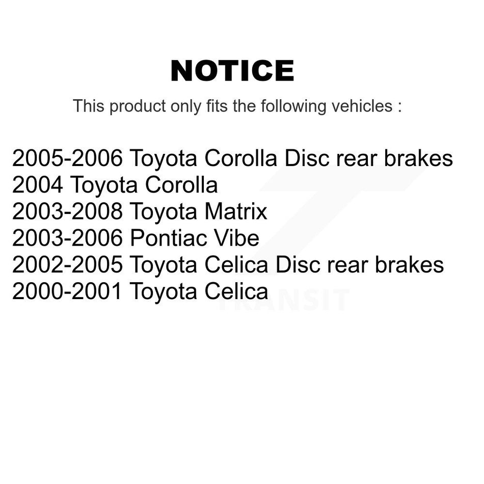 Rear Semi-Metallic Disc Brake Pads NWF-PRM823 For Toyota Corolla Matrix Pontiac Vibe Celica