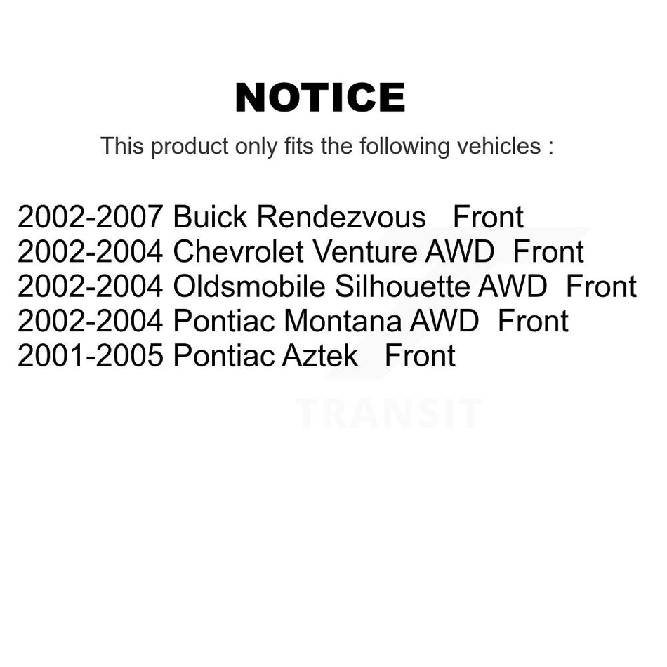 Front Semi-Metallic Disc Brake Pads NWF-PRM844 For Buick Rendezvous Chevrolet Venture Pontiac Montana Aztek Oldsmobile Silhouette