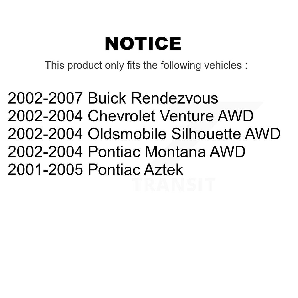 Front Semi-Metallic Disc Brake Pads NWF-PRM844 For Buick Rendezvous Pontiac Montana Chevrolet Aztek
