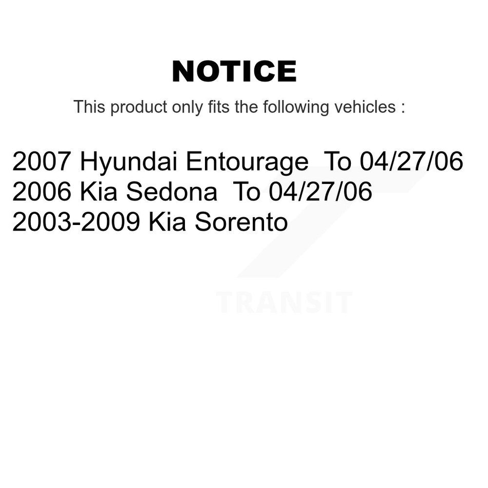Rear Semi-Metallic Disc Brake Pads NWF-PRM954 For Kia Sorento Hyundai Entourage Sedona