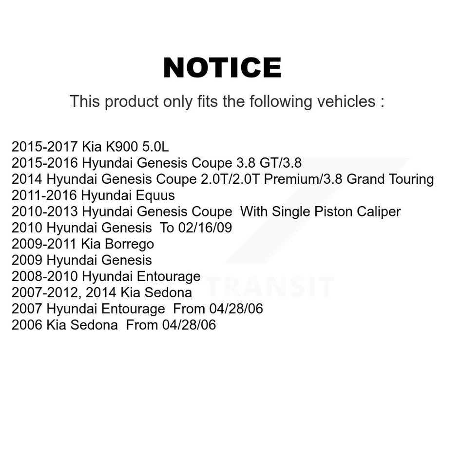 Rear Ceramic Disc Brake Pads NWF-PTC1284 For Hyundai Genesis Coupe Kia Sedona Entourage Borrego K900