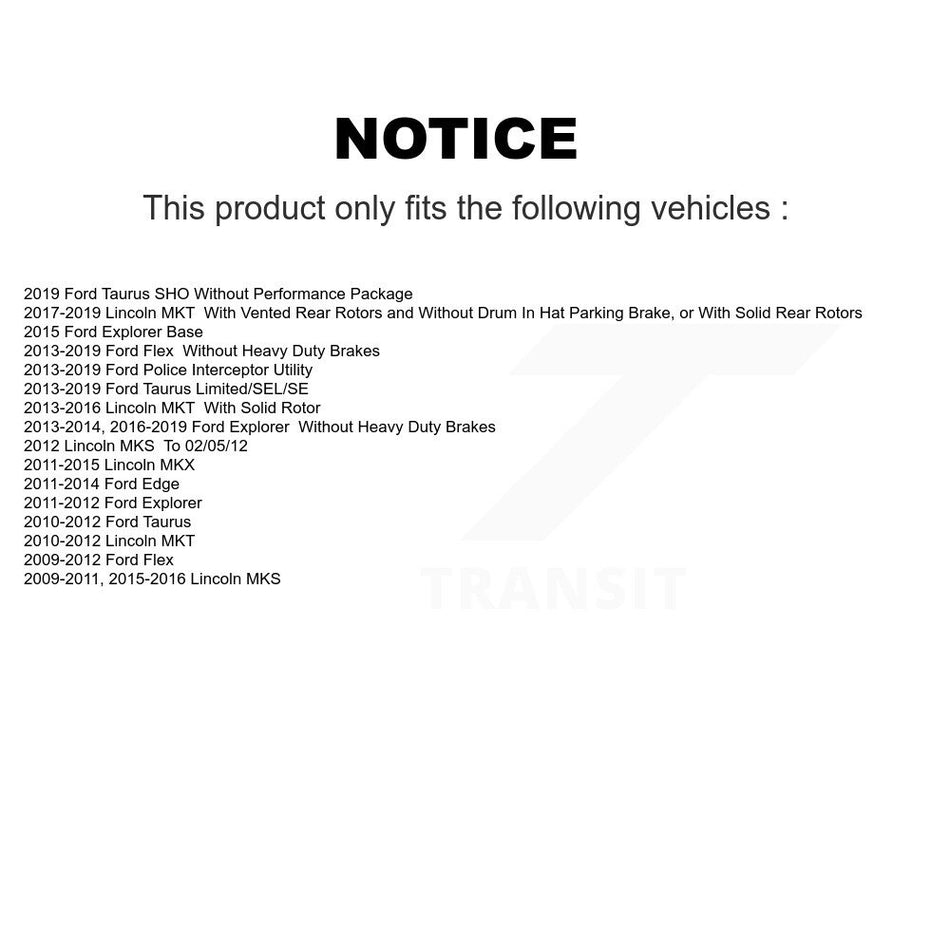 Rear Ceramic Disc Brake Pads NWF-PTC1377A For Ford Explorer Edge Flex Lincoln Taurus MKX Police MKS