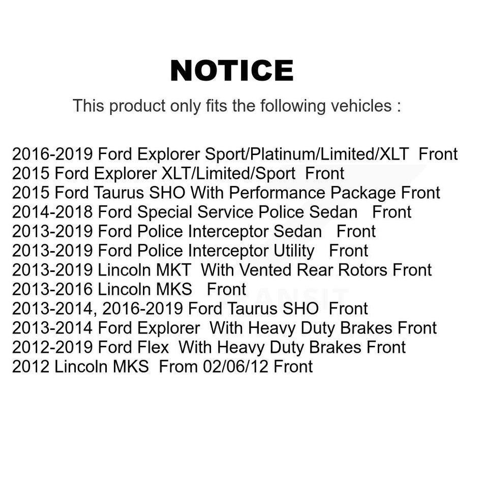 Front Ceramic Disc Brake Pads NWF-PTC1611 For Ford Explorer Taurus Flex Police Interceptor Utility Lincoln Sedan MKS MKT Special Service