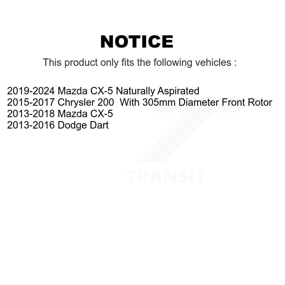 Front Ceramic Disc Brake Pads NWF-PTC1623 For Mazda CX-5 Chrysler 200 Dodge Dart