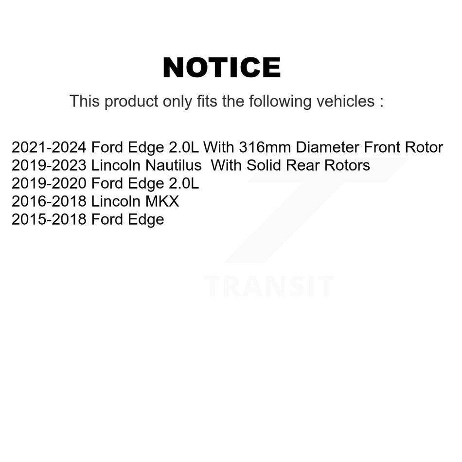 Front Ceramic Disc Brake Pads NWF-PTC1818 For Ford Edge Lincoln Nautilus MKX