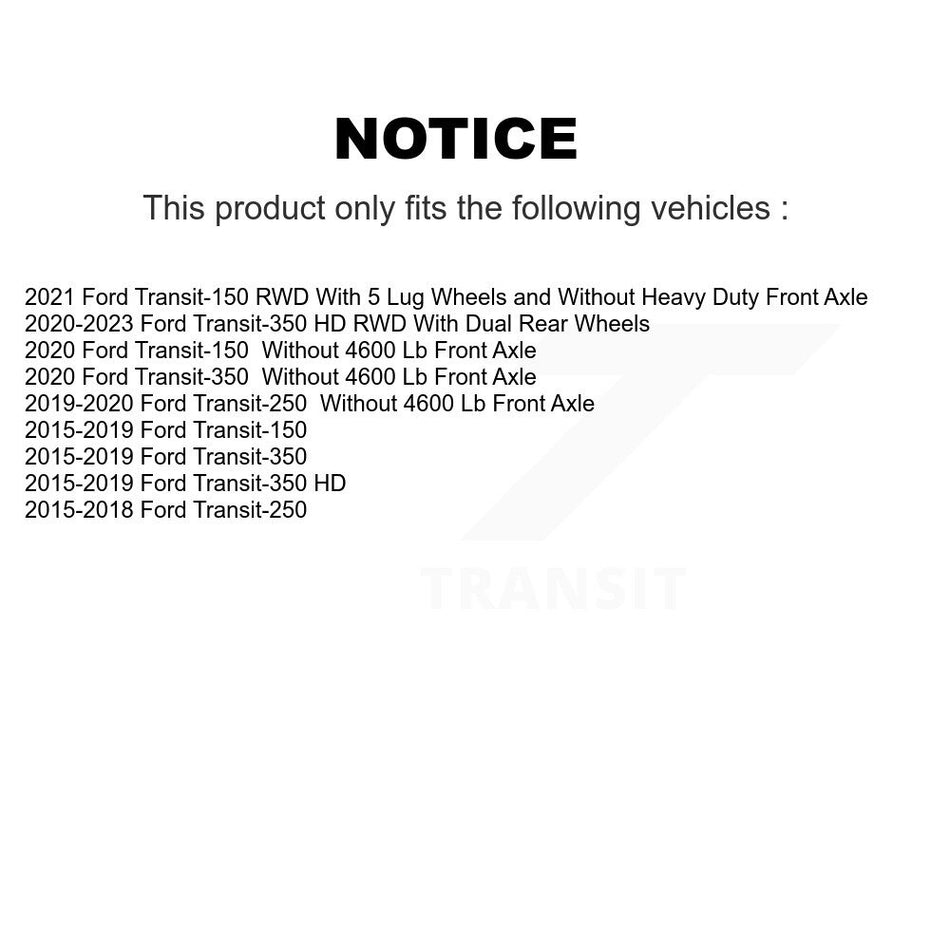 Front Semi-Metallic Disc Brake Pads NWF-PTM1774 For Ford Transit-250 Transit-150 Transit-350 HD