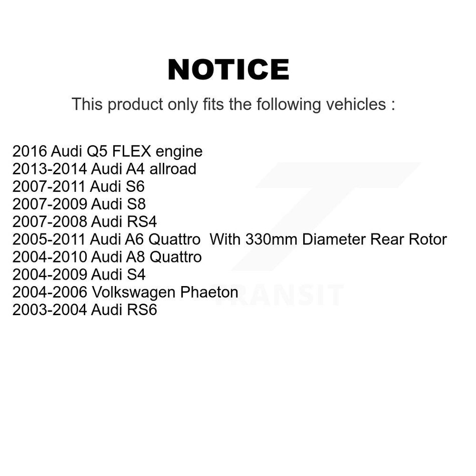 Rear Semi-Metallic Disc Brake Pads PPF-D1018 For Audi Q5 A6 Quattro S4 A8 RS4 S6 S8 Volkswagen RS6