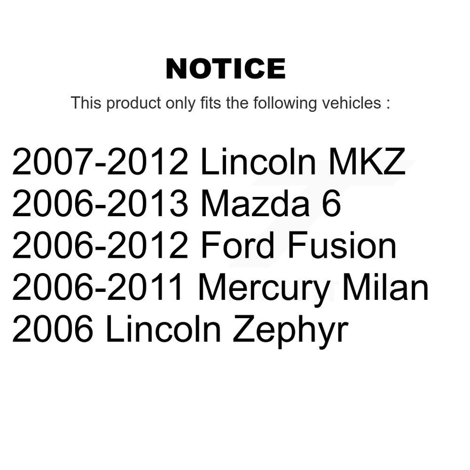 Rear Semi-Metallic Disc Brake Pads PPF-D1161 For Ford Fusion Mazda 6 Lincoln MKZ Zephyr Mercury