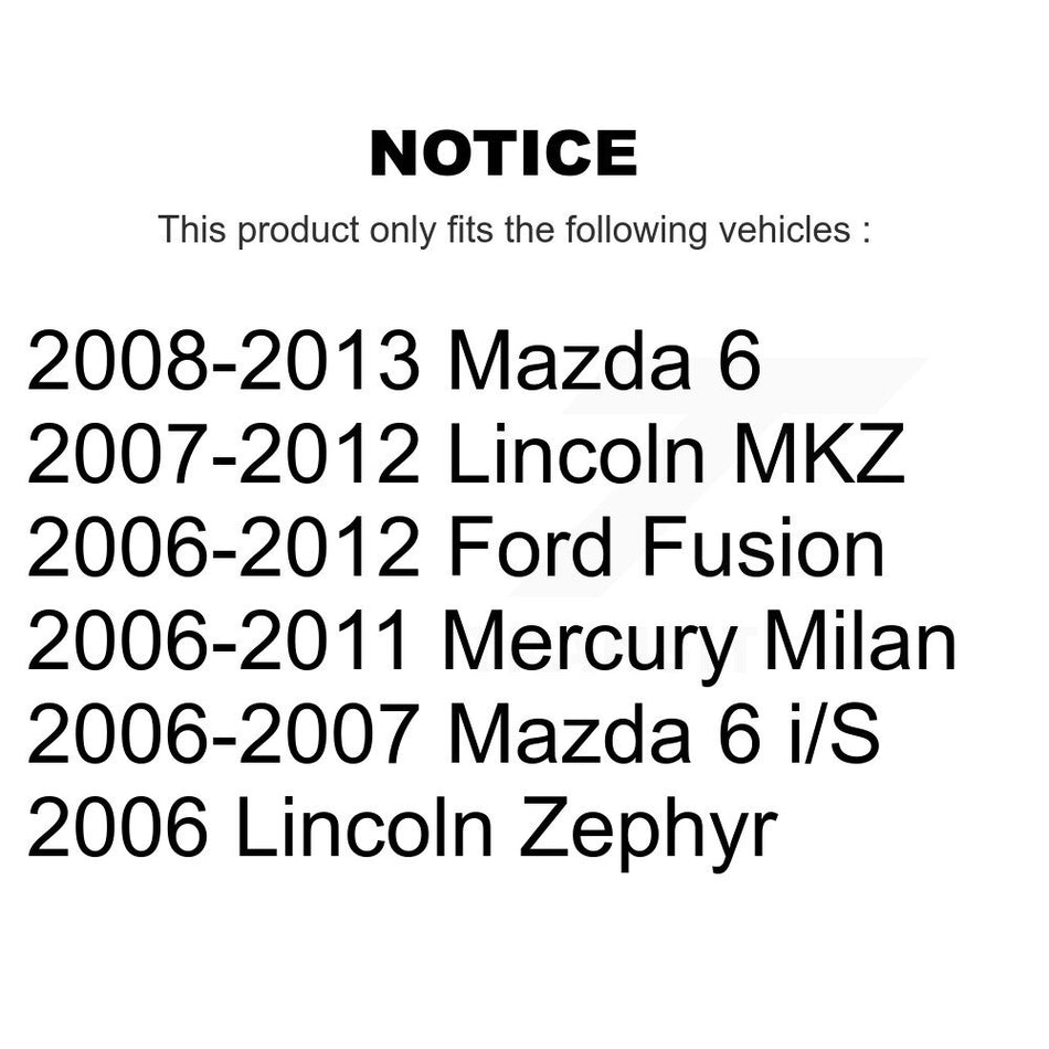 Front Semi-Metallic Disc Brake Pads PPF-D1164 For Ford Fusion Mazda 6 Lincoln MKZ Zephyr Mercury