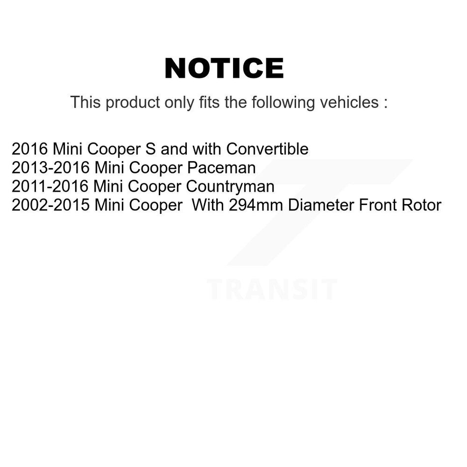 Front Semi-Metallic Disc Brake Pads PPF-D1204 For Mini Cooper Countryman Paceman