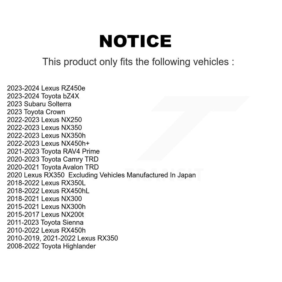 Front Semi-Metallic Disc Brake Pads PPF-D1324 For Toyota Lexus Highlander Sienna RX350 Camry NX300