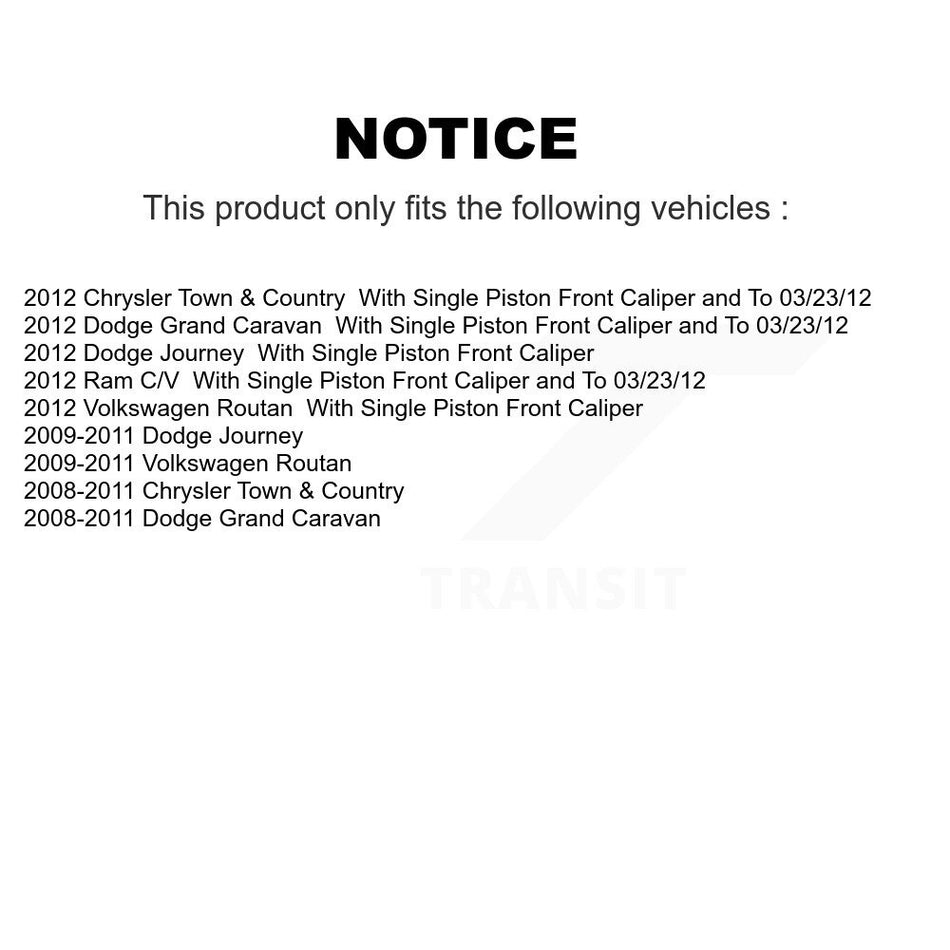 Rear Semi-Metallic Disc Brake Pads PPF-D1326 For Dodge Grand Caravan Journey Chrysler Town & Country