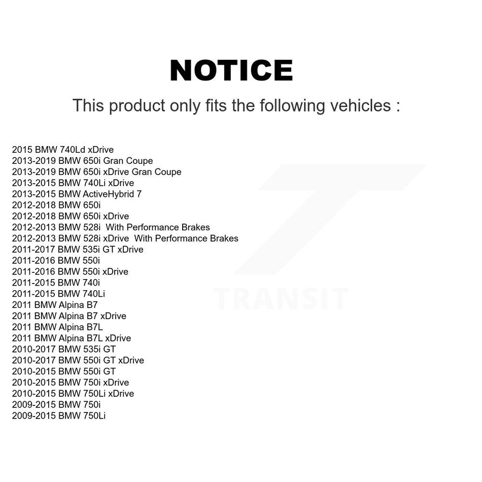 Front Semi-Metallic Disc Brake Pads PPF-D1409 For BMW 528i xDrive 750i 550i 650i 750Li Gran Coupe GT