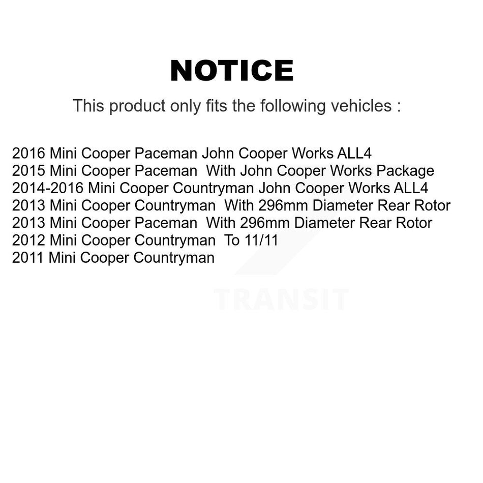 Rear Semi-Metallic Disc Brake Pads PPF-D1554 For Mini Cooper Countryman Paceman