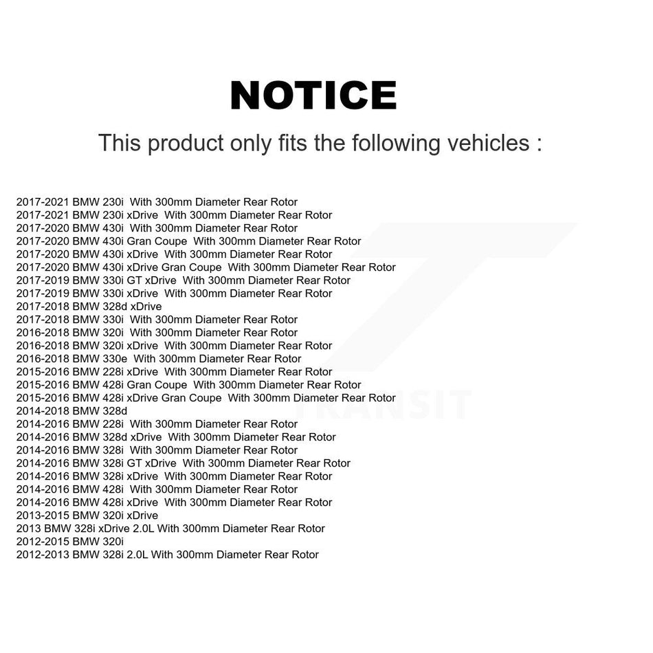 Rear Semi-Metallic Disc Brake Pads PPF-D1613 For BMW 328i xDrive 330i 320i 428i 328d 230i 430i Gran
