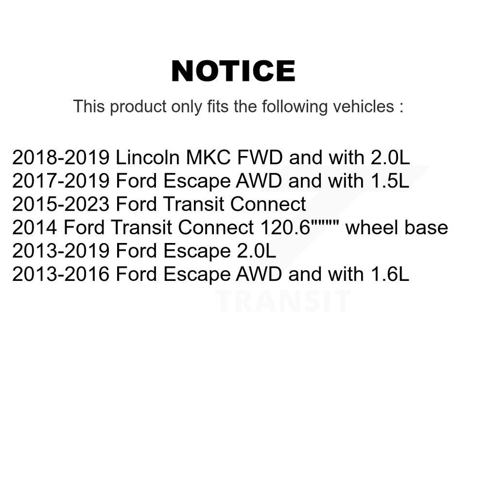 Front Semi-Metallic Disc Brake Pads PPF-D1645 For Ford Escape Transit Connect Lincoln MKC