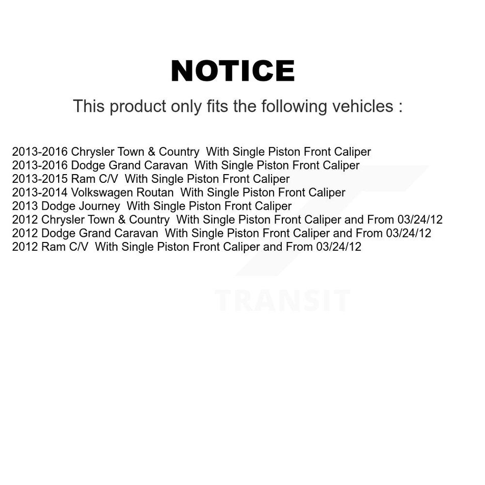 Rear Semi-Metallic Disc Brake Pads PPF-D1719 For Dodge Grand Caravan Chrysler Town & Country Journey