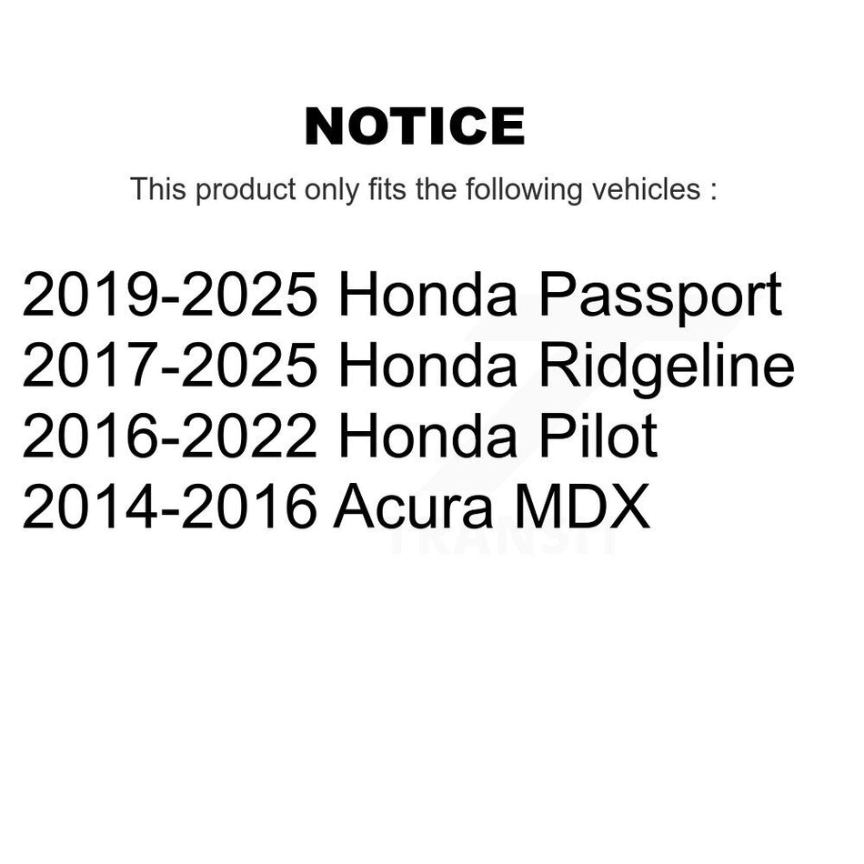 Rear Semi-Metallic Disc Brake Pads PPF-D1724 For Honda Pilot Ridgeline Passport Acura MDX
