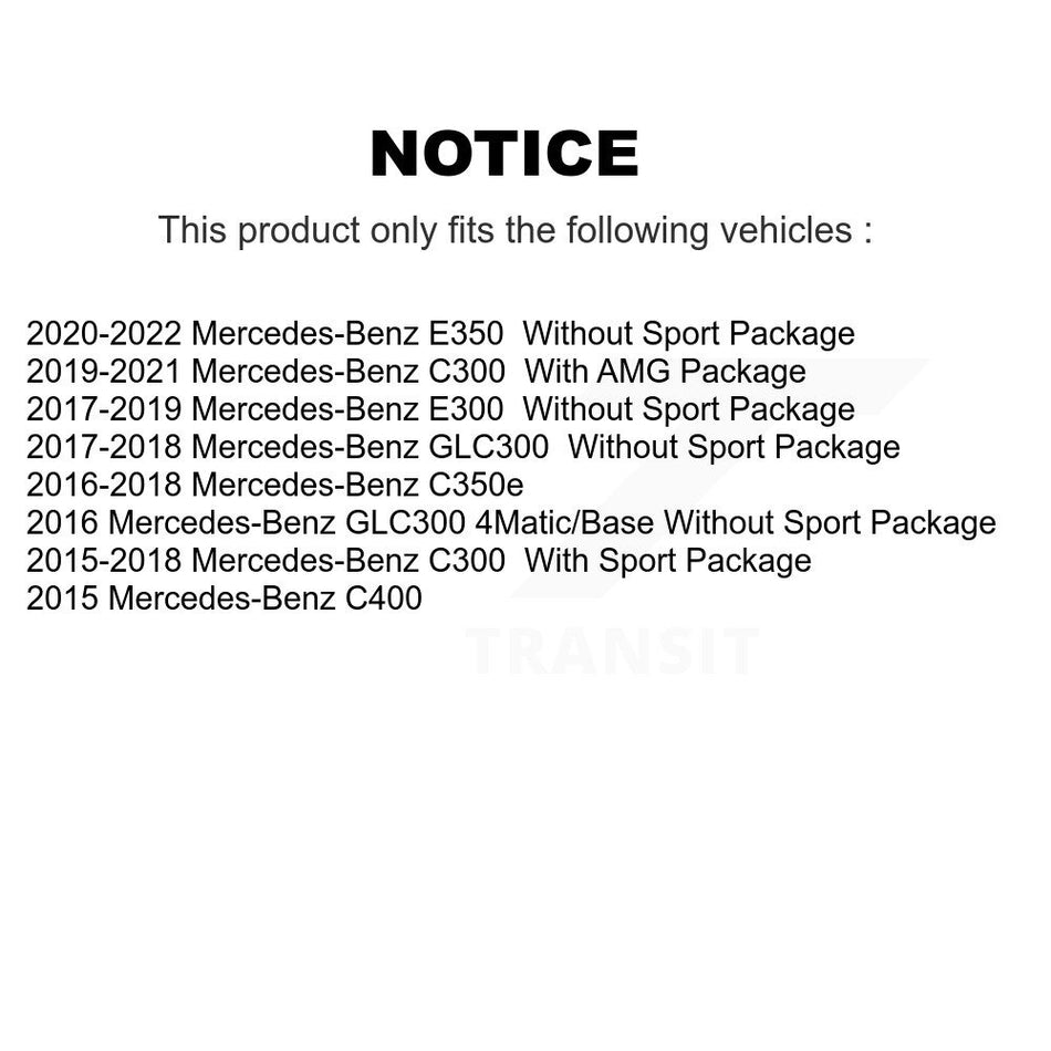 Front Semi-Metallic Disc Brake Pads PPF-D1796 For Mercedes-Benz C300 GLC300 E300 C400 E350 C350e