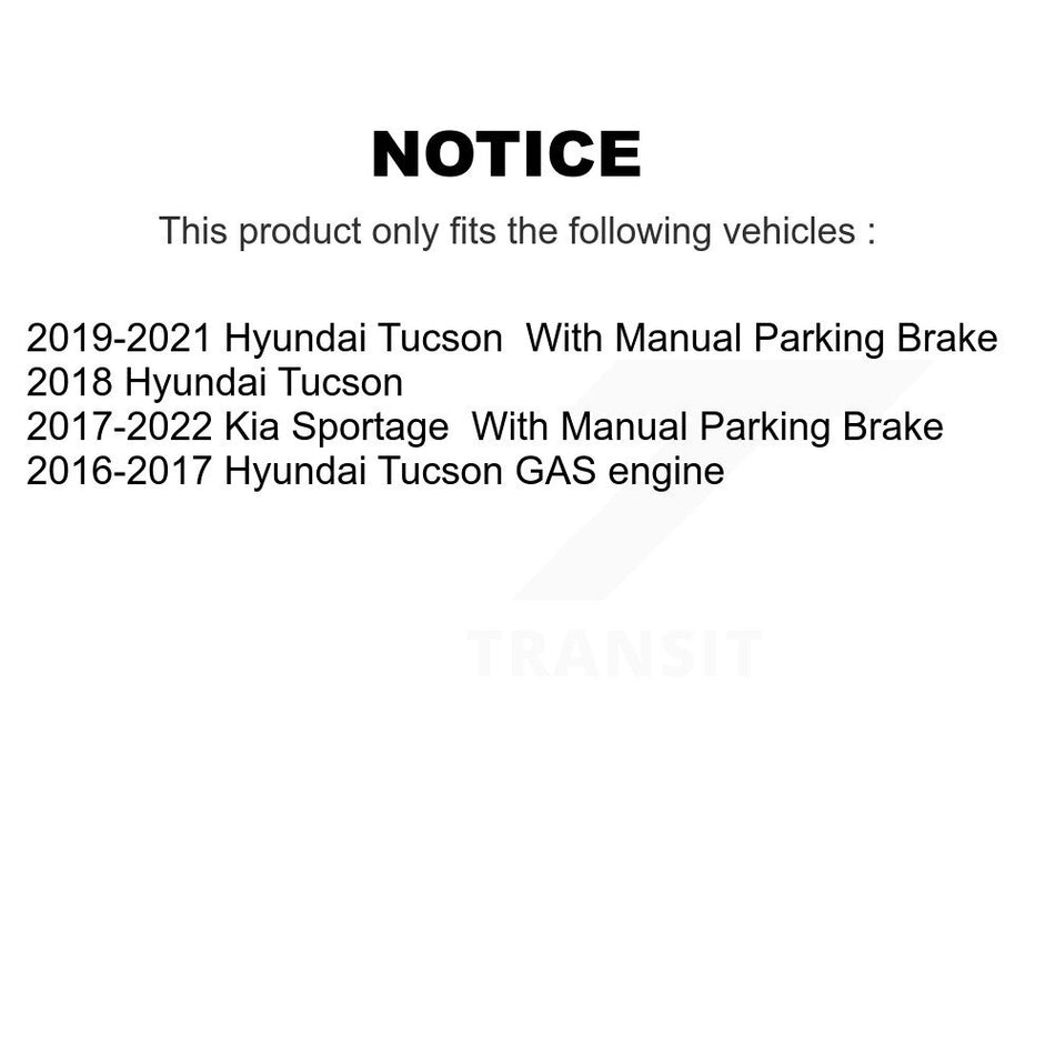 Rear Semi-Metallic Disc Brake Pads PPF-D1848 For Hyundai Tucson Kia Sportage