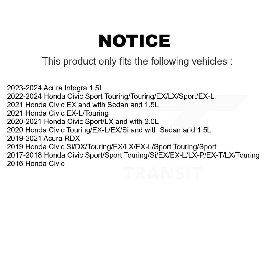 Rear Semi-Metallic Disc Brake Pads PPF-D1878 For Honda Civic Acura RDX Integra