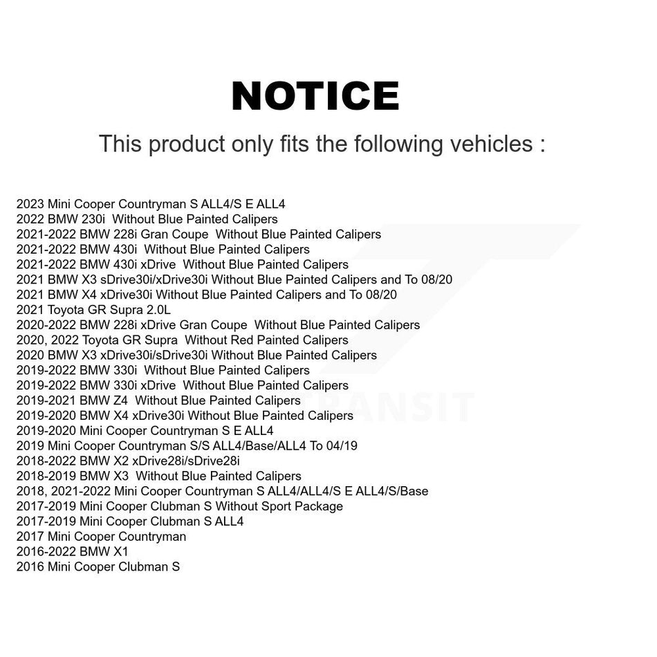 Front Semi-Metallic Disc Brake Pads PPF-D1892 For BMW X3 X1 Mini Cooper Countryman 330i xDrive X2 X4