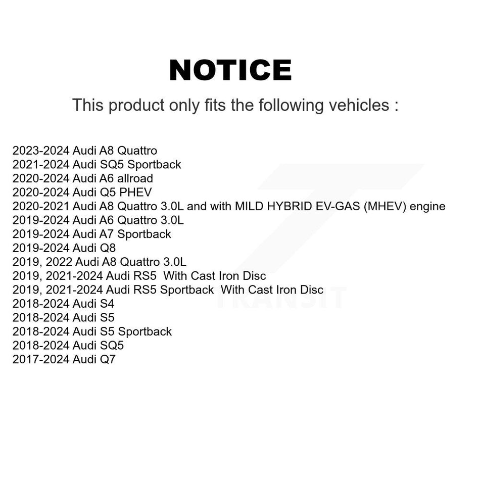 Front Semi-Metallic Disc Brake Pads PPF-D1894 For Audi Q7 SQ5 S5 Q8 S4 Sportback RS5 A6 Quattro Q5