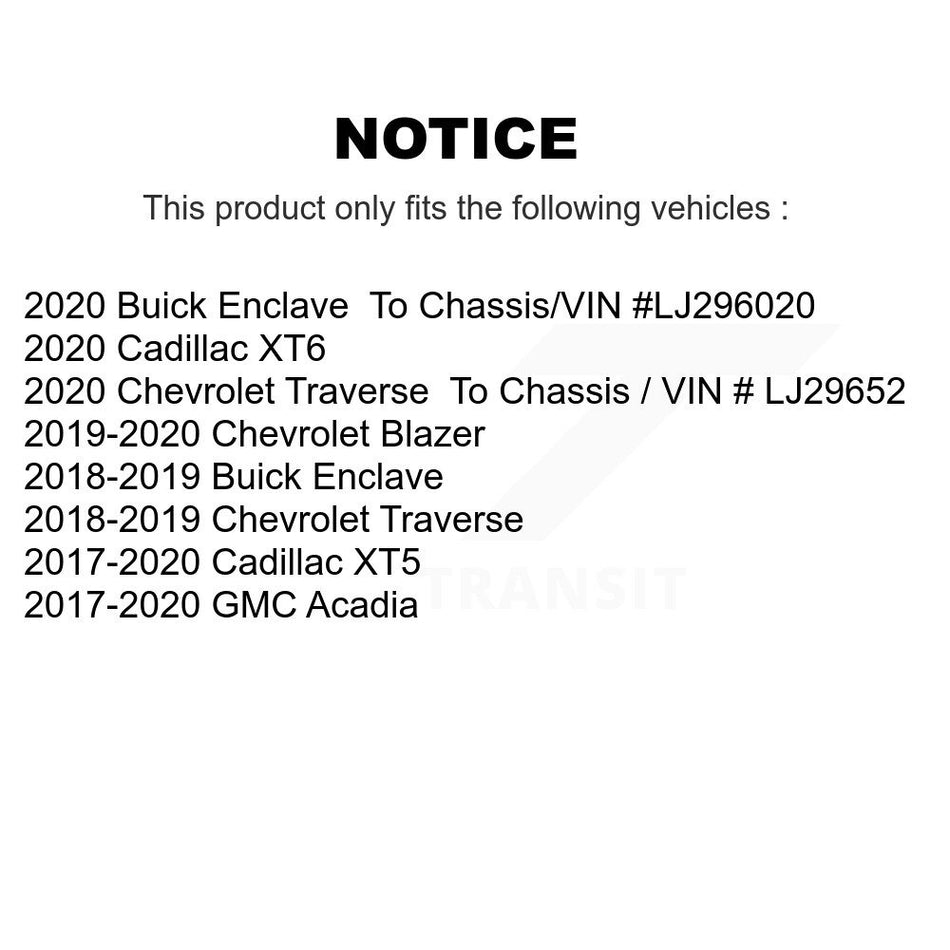Front Semi-Metallic Disc Brake Pads PPF-D1896 For Chevrolet Cadillac XT5 Traverse GMC Acadia Buick