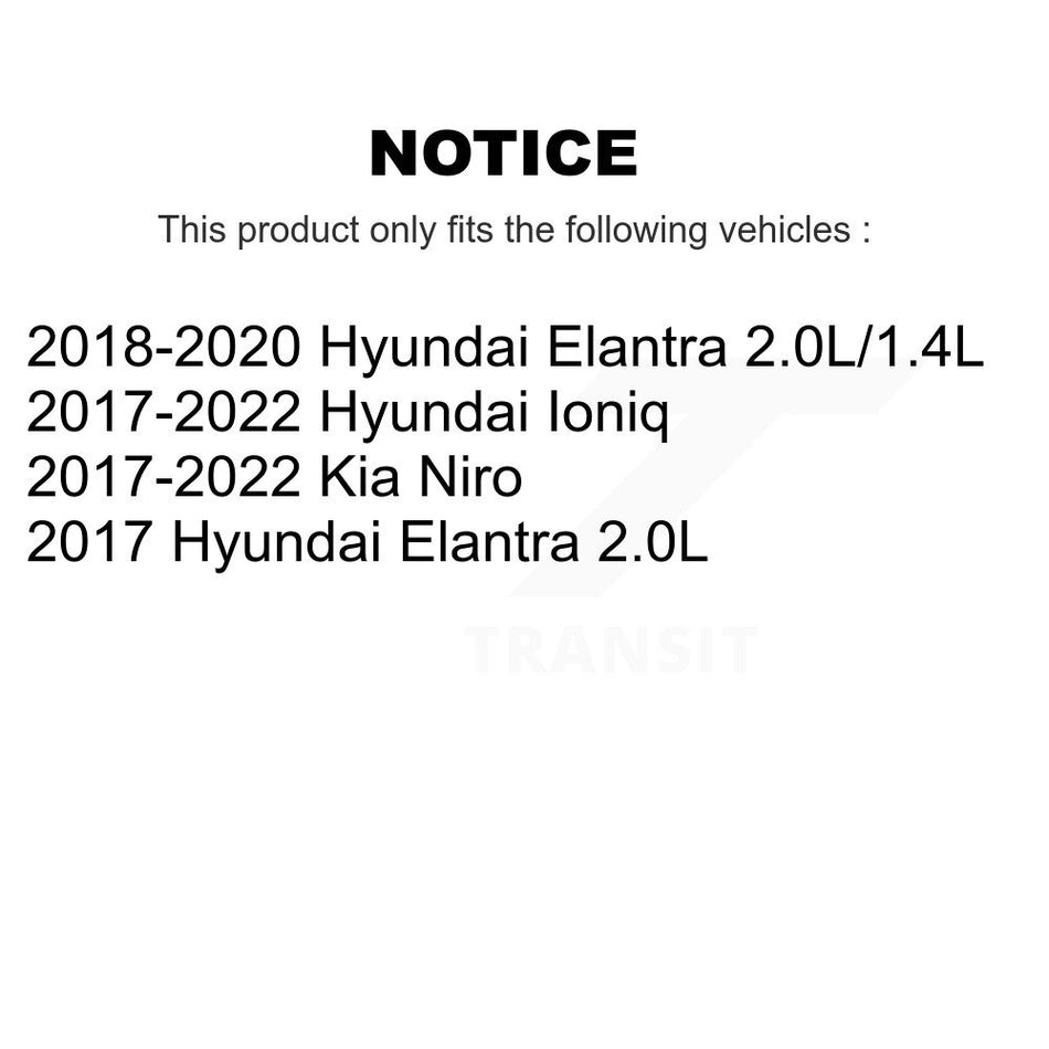 Front Semi-Metallic Disc Brake Pads PPF-D1912 For Hyundai Elantra Ioniq Kia Niro