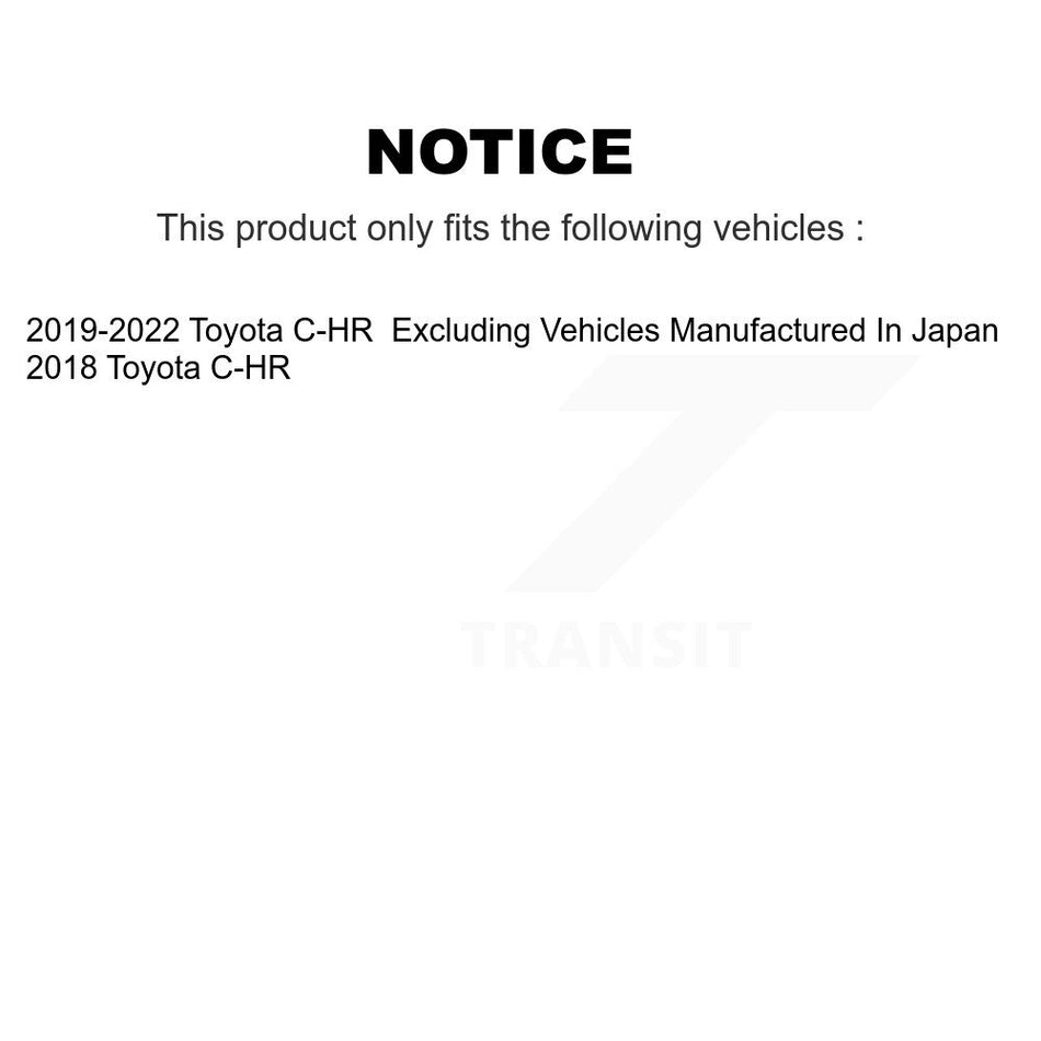 Front Semi-Metallic Disc Brake Pads PPF-D2065 For Toyota C-HR