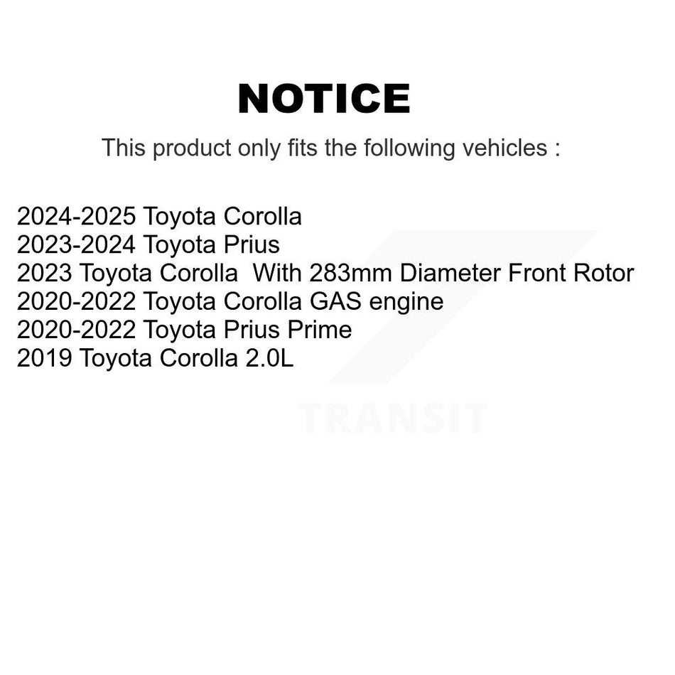 Front Semi-Metallic Disc Brake Pads PPF-D2176 For Toyota Corolla Prius Prime