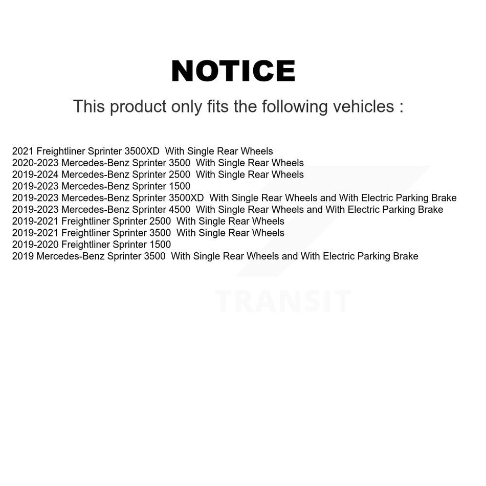 Rear Semi-Metallic Disc Brake Pads PPF-D2201 For Mercedes-Benz Sprinter 2500 3500 4500 3500XD 1500