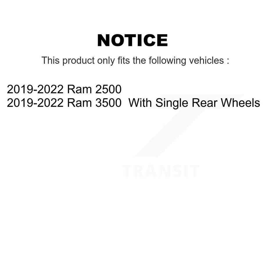 Rear Semi-Metallic Disc Brake Pads PPF-D2225 For 2019-2022 Ram 2500 3500