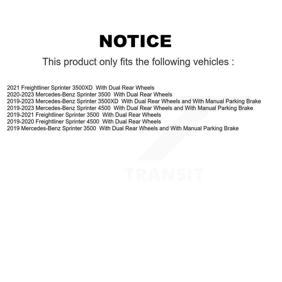 Rear Semi-Metallic Disc Brake Pads PPF-D2236 For Mercedes-Benz Sprinter 3500 4500 3500XD