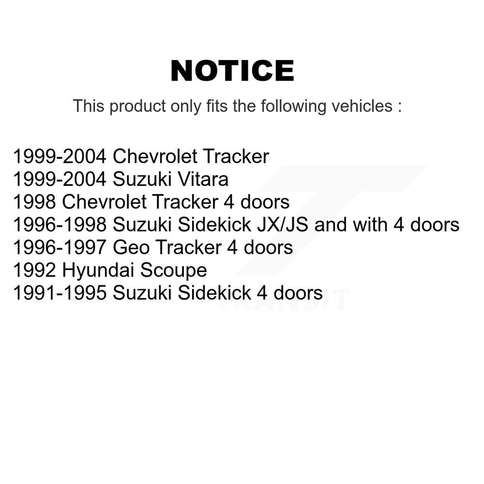 Front Semi-Metallic Disc Brake Pads PPF-D556 For Tracker Chevrolet Suzuki Sidekick Vitara Geo Scoupe