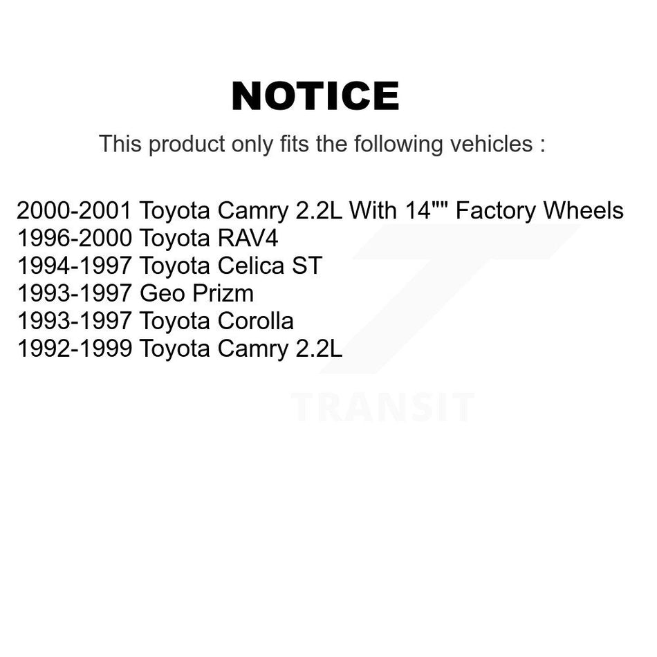 Front Semi-Metallic Disc Brake Pads PPF-D562 For Toyota Camry Corolla RAV4 Geo Prizm Celica