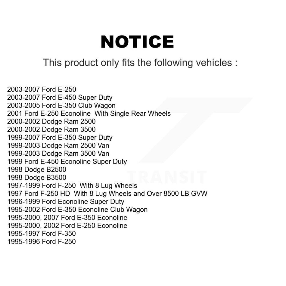 Front Semi-Metallic Disc Brake Pads PPF-D655 For Ford Dodge E-350 Super Duty Ram 2500 F-350 E-250 F-250 Econoline HD Club Wagon 3500 Van B3500 E-450 B2500