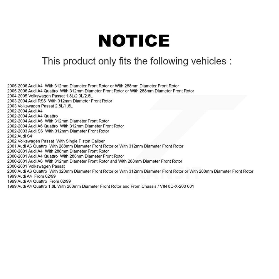 Front Semi-Metallic Disc Brake Pads PPF-D840A For Audi A4 Quattro Volkswagen Passat A6 RS6 S6 S4