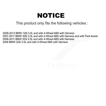 Rear ABS Wheel Speed Sensor SEN-2ABS0033 For BMW 323i 328i 128i 325i