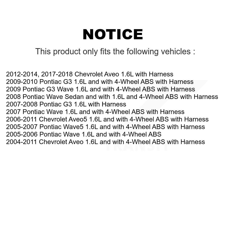 Front Right ABS Wheel Speed Sensor SEN-2ABS0131 For Chevrolet Aveo Pontiac Aveo5 Wave G3 Wave5
