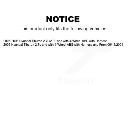 Front Left ABS Wheel Speed Sensor SEN-2ABS0142 For Hyundai Tiburon