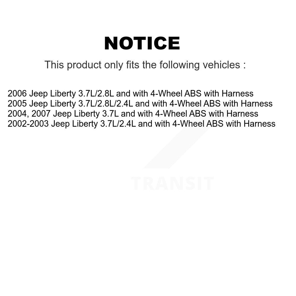Front Right ABS Wheel Speed Sensor SEN-2ABS0173 For Jeep Liberty with Harness