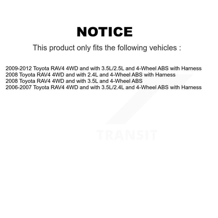 Rear Left ABS Wheel Speed Sensor SEN-2ABS0224 For Toyota RAV4
