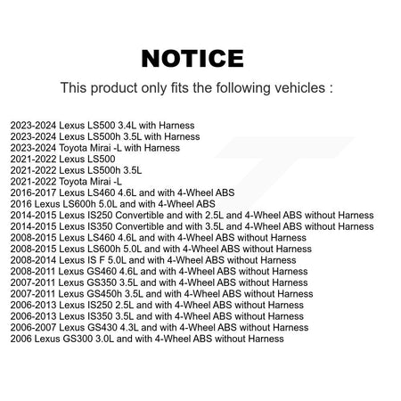 Rear ABS Wheel Speed Sensor SEN-2ABS0312 For Lexus IS250 IS350 LS460 GS350 GS300 IS F GS450h LS600h